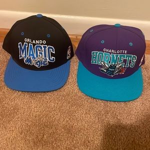 Mitchell & Ness Orlando Magic Charlotte Hornets Snapbacks